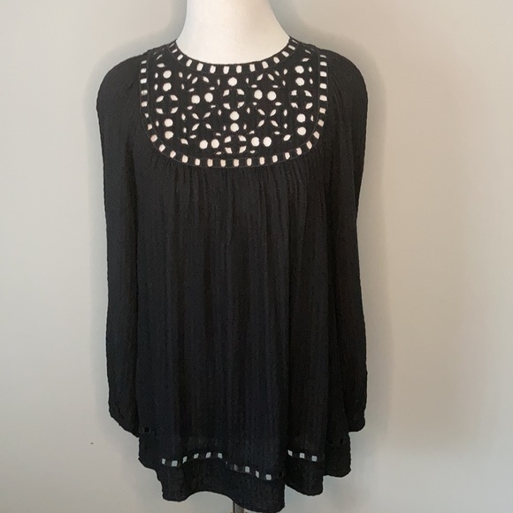 Max Studio Tops - Max Studio Black Peasant Blouse XS